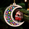 Gorgeous Moon Couple Christmas Personalized 2-Layer Acrylic Ornament